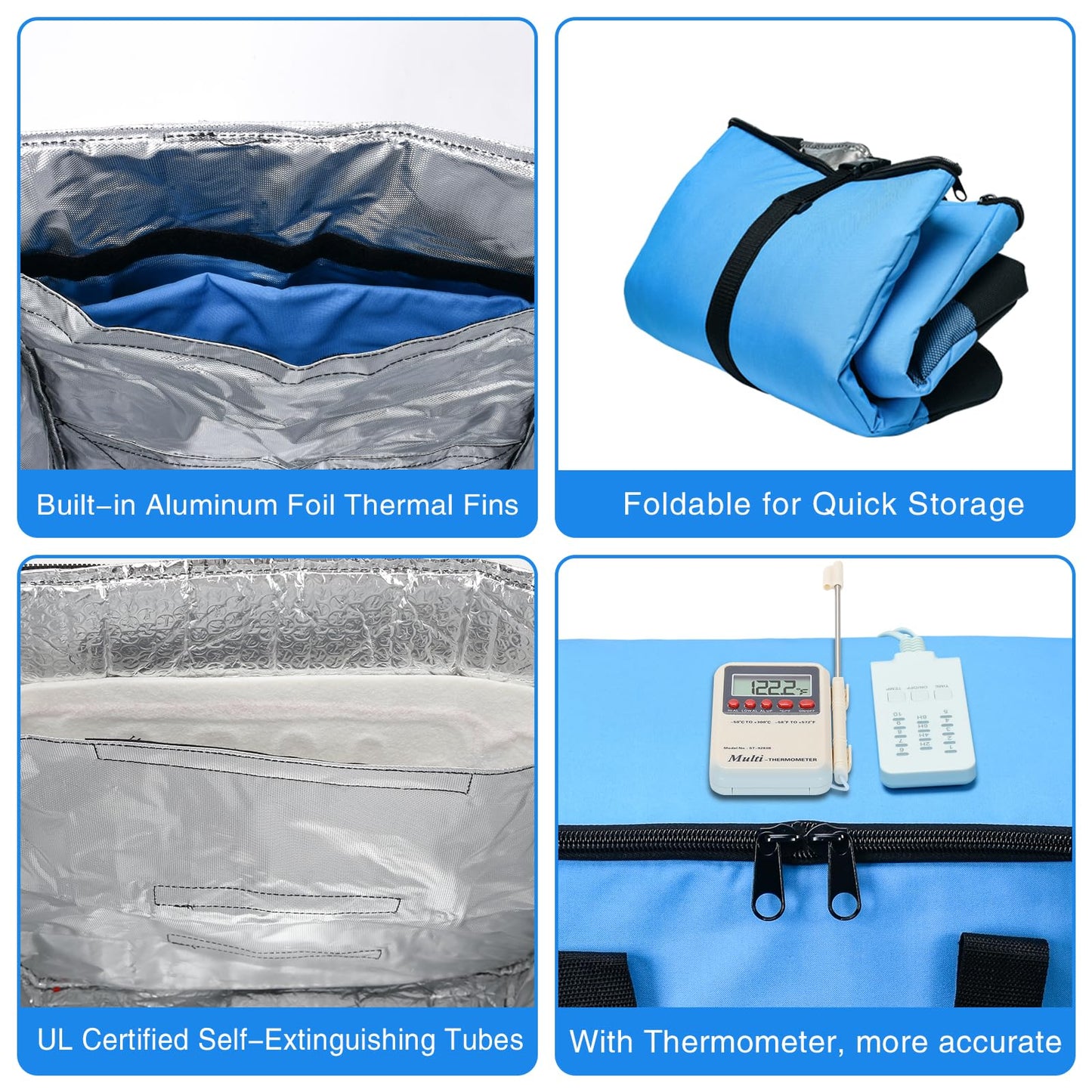 New Generation Bed Bug Heater with Thermometer & Timer, Non-Chemical, Safe for Humans & Pets, Ideal for Home RV & Travel, HBBH-01