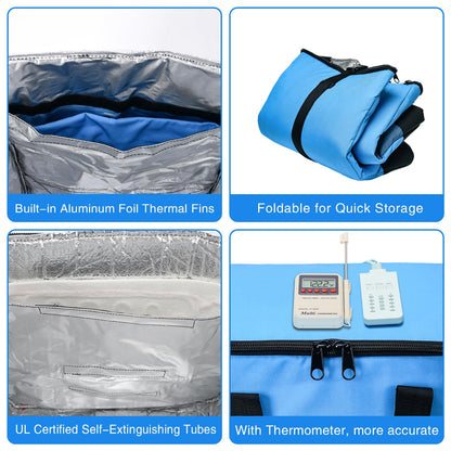 New Generation Bed Bug Heater with Thermometer & Timer, Non-Chemical, Safe for Humans & Pets, Ideal for Home RV & Travel, HBBH-01