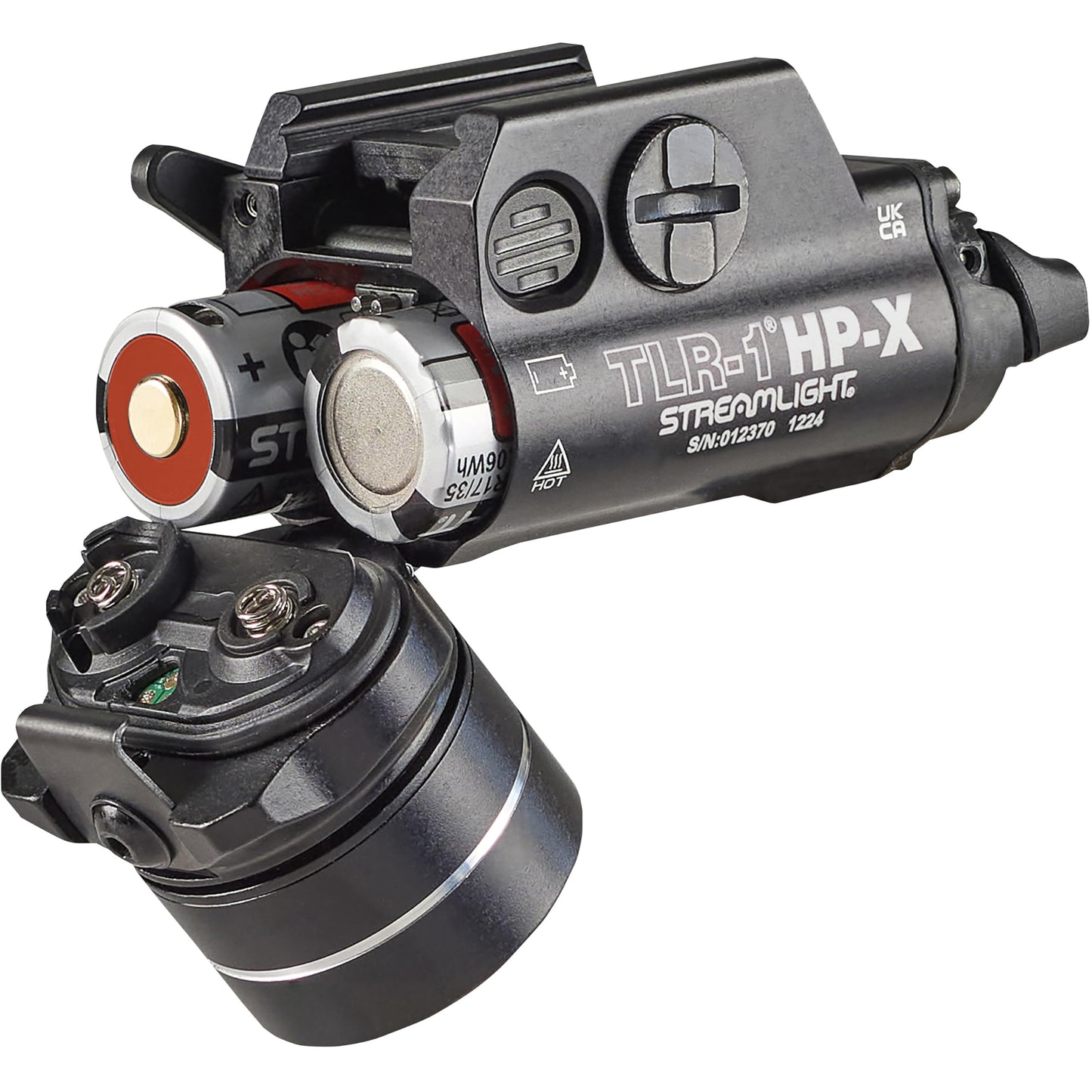Streamlight 69168 TLR-1 HP-X USB 1300-Lumen High Candela Rail-Mounted Rechargeable Weapon Light, Includes Rail Locating Keys and Batteries, Black