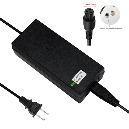 EVAPLUS 42V 2A Fast Charger with 3-Prong 0.31" Plug | for 36V Lithium Batteries- Compatible with Pocket Mod, Sports Mod, Electric Scooters