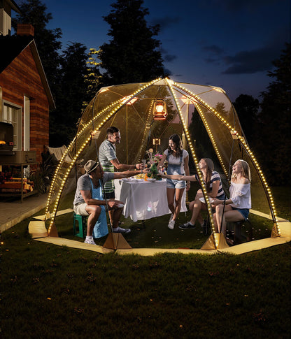 Pop Up Bubble Tent Tent, 8-10 Person Portable Screen House Room Instant Shelter, Clear Sport Rainproof Camping Sun Shelter Coldproof for Patio, Backyard, Deck, Sports Events