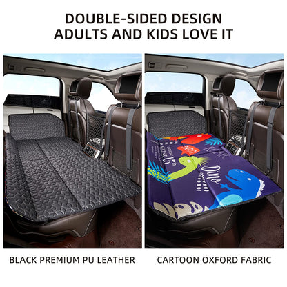 ABE Non-Inflatable Car Mattress,Double-Sided Folding Car Bed Mattress SUV,Portable SUV Mattress,Camping Mattress Back Seat,Back Seat Extender for Dogs(Dinosaur World)