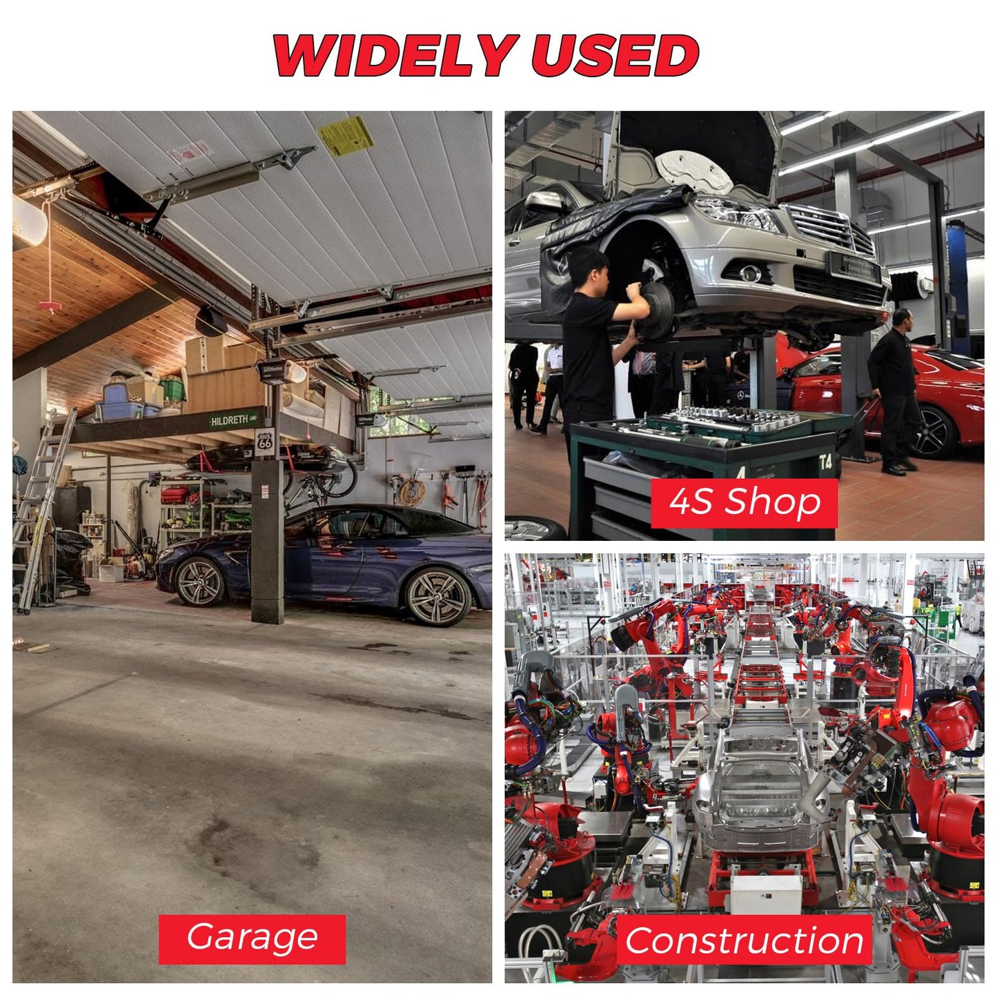4 Ton Porta Power Hydraulic Jack Kit, 8800 Lbs Capacity Hydraulic Multifunctional Jack with 3.9 ft/1.2 m Oil Hose, Auto Body Frame Repair Kit, Storage Case, for Car Repair, Truck, Garage