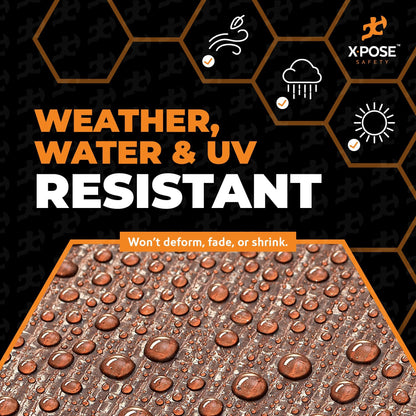 18' x 24' Super Heavy Duty 16 Mil Brown Poly Tarp Cover - Thick Waterproof, UV Resistant, Rip and Tear Proof Tarpaulin with Grommets and Reinforced Edges - by Xpose Safety