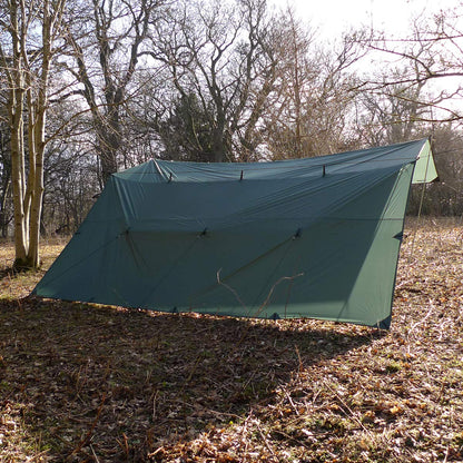 DD Hammocks - DD Tarp 5x5 - Olive Green (16ft x 16ft) - 100% Waterproof Lightweight & Multifunctional Rainfly Extra Large Tarp Tent Group Shelter for Camping Day Trips Adventure & Scouts
