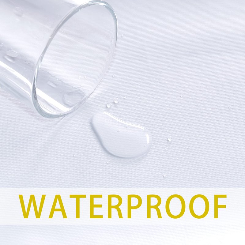 sancua 100% Waterproof Rectangle PVC Tablecloth - 60 x 120 Inch - Oil Proof Spill Proof Vinyl Table Cloth, Wipe Clean Table Cover for Dining Tables, Buffet Parties and Camping, White