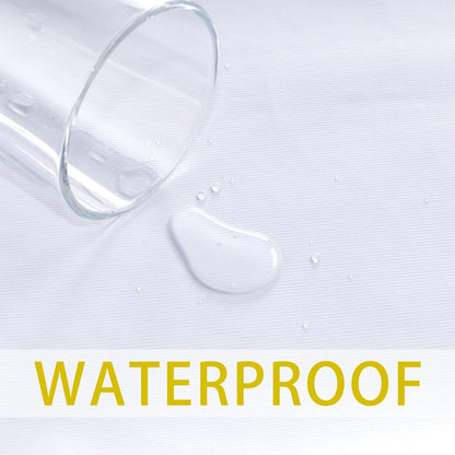 sancua 100% Waterproof Rectangle PVC Tablecloth - 60 x 120 Inch - Oil Proof Spill Proof Vinyl Table Cloth, Wipe Clean Table Cover for Dining Tables, Buffet Parties and Camping, White