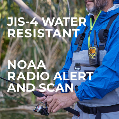 Midland GXT1030VP4 GMRS Two-Way Radio (50-Channel, Long Range, 142 Privacy Codes, SOS, NOAA, Rechargeable Nickel Battery, Black/Yellow, 2-Pack)