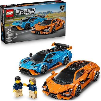 LEGO Speed Champions Lamborghini Revuelto &amp Huracán STO Car Toys - Building Toy for Pretend Play for Boys &amp Girls Ages 10+ - Model Car Kit Display - Gift Idea for Kids - 77238