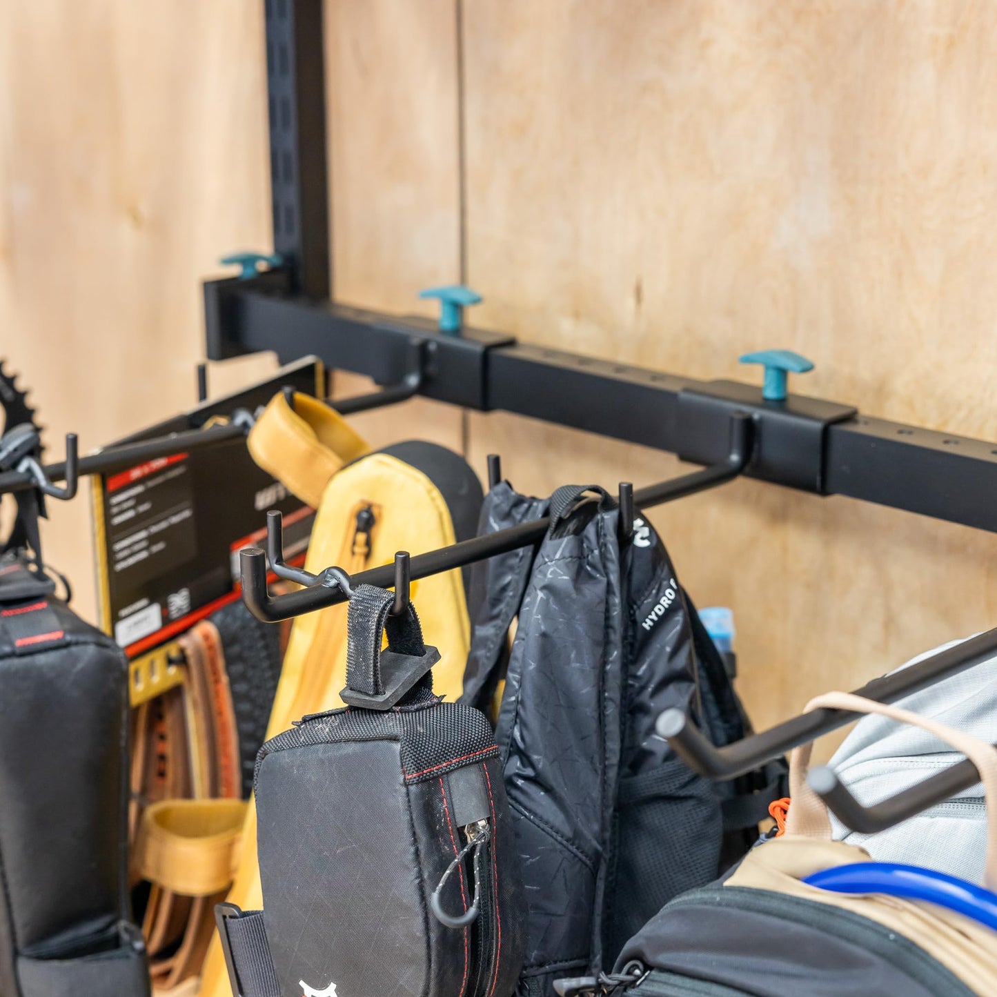 StoreYourBoard G-Bike Pro Garage Storage System, Adjustable 5 Bike Rack With Shelves, Vertical Wall Organizer, Bicycle Hanging Hooks, Holds 500 Lbs