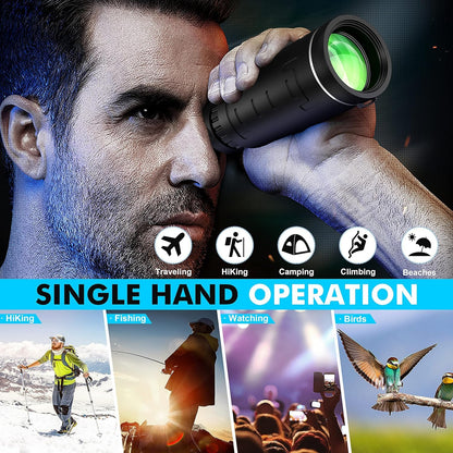 40x60 Monocular Telescope for Adults, Compact HD Monocular for Sports Events, Soccer Games, Concerts, Birdwatching, Hiking, Camping and Travel