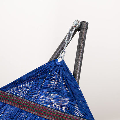 Best Home Fashion Portable Hammock with Collapsible Steel Stand, 450 lbs Capacity, No Tools Assembly, Carrying Bag Included, Perfect for Indoor Outdoor Backyard Patio Camping Beach, Navy