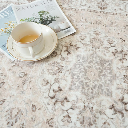 Skiennix Vintage Washable Runner Rug - Soft Non-Slip Kitchen & Hallway Mat | Stain Resistant, 2x6 ft