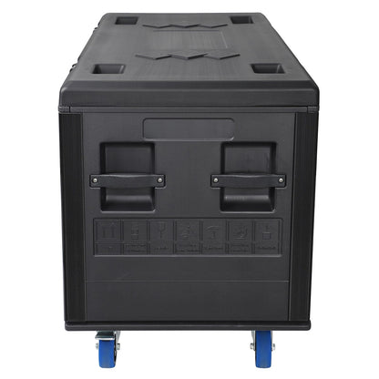 Diandian Utility Cable Trunk Road Case with Wheels, 35" x 22" x 24" Professional Stackable Heavy Duty ATA Rolling Road Case, for Pro Audio & DJ Equipment Storage, Transport for Touring with Casters