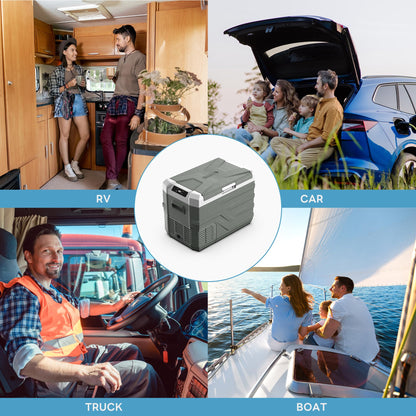 Alpicool Car Refrigerator 12 Volt Refrigerator 37QT. Freezer Electric Cooler, Portable Fridge for Car 12/24V DC 100~240V AC Portable Freezer for Camping RV Camper Truck -4℉-68℉