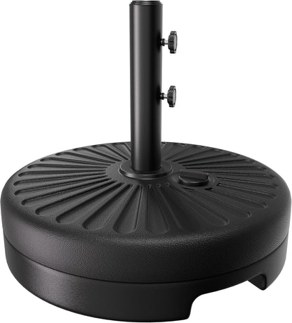 AreShark Patio Umbrella Stand - 81.5lb Max Capacity Water-Filled Base | Heavy Duty Black Outdoor Holder