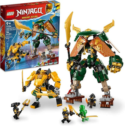 LEGO NINJAGO Lloyd and Arin’s Ninja Team Mechs 71794 Building Toy Set Featuring 2 Mechs and 5 Minifigures Idea for Teen Boys Girls and Kids Ages 9 and Up who Love Ninja Adventures