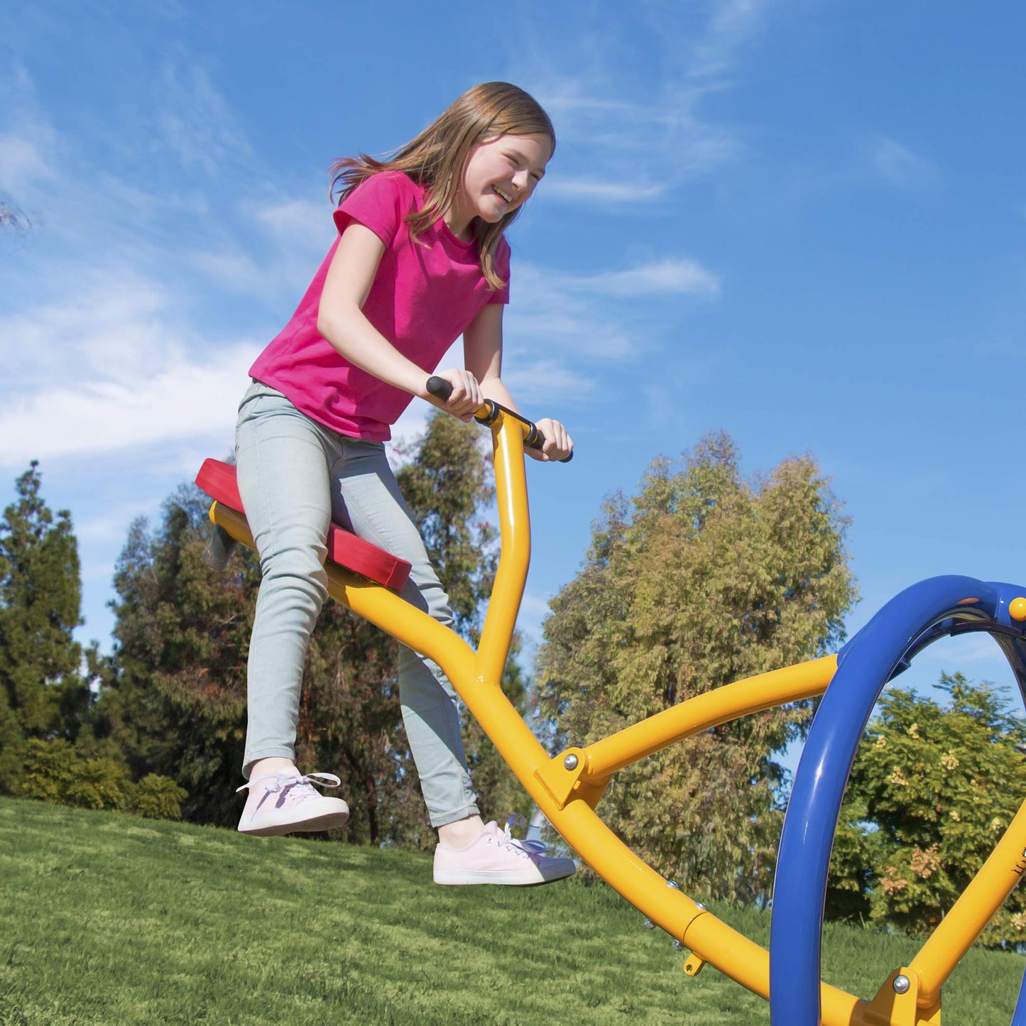 Gym Dandy Pendulum Teeter Totter Seesaw - Pendulum Motion Kids Playground Set - Indoor & Outdoor Active Play, TT-320, Age 3 and Up