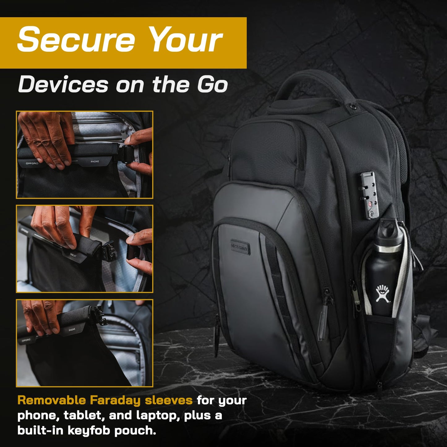 OFFGRID Made in USA EMP Proof Backpack PRO for Laptops & Devices, Military Grade Data Protection & Privacy Bag (US made)