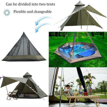12'x10'x8'Dome Camping Tent 5-6 Person 4 Season Double Layers Waterproof Anti-UV Windproof Tents Family Outdoor Camping Tent | Double Layers, Waterproof, Anti-UV, Windproof, Family, Outdoor