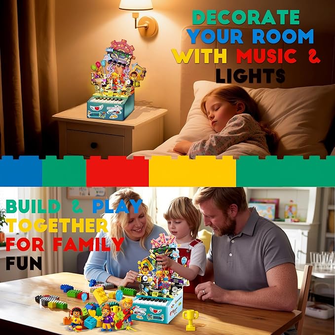 STEM Piano Music Building Block Set with Light &amp Sound Real Playable Building Toys for Kids Ages 6+ Birthday Gift &amp Room Décor DIY Creative Toys for Kids &amp Adults