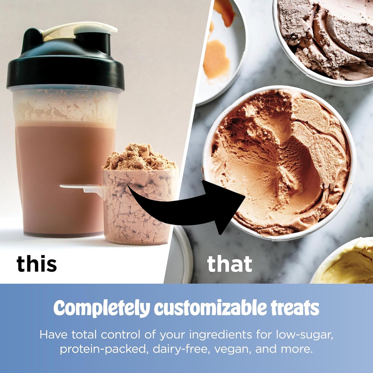 Ninja CREAMi Ice Cream Maker Bundle - Includes 4 Tubs for Gelato, Milkshakes & More | 7 One-Touch Programs | Compact Silver Design