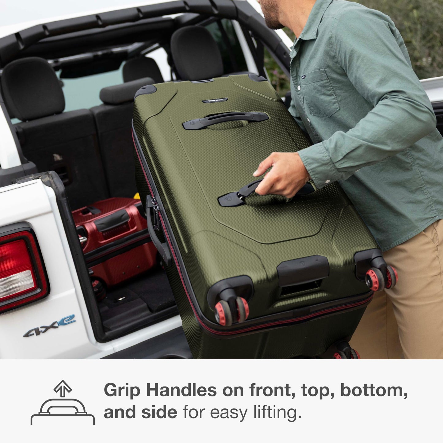 Traveler's Choice Maxporter II Polycarbonate Hardside Trunk with Spinner Wheels, Green, 31-Inch Large Trunk