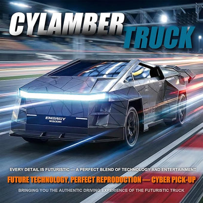 Remote Control Car/RC Truck – 2.4 GHz All-Terrain Cyber Vehicles with One-Touch Demo and Three Adjustable LED Light Effects Off-Road Pick-Up Hobby Monster Truck Toys Gifts for Boys/Girls Aged 3+