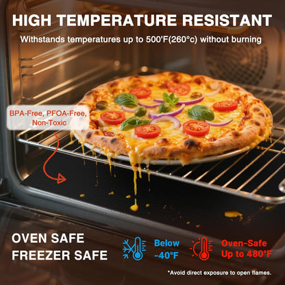 PrettyCare Oven Liners - Heavy Duty Non-Stick Mats, 3 Pack 16.25”x23” | BPA & PFOA Free Kitchen Accessory