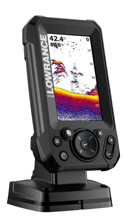 Lowrance Eagle 4X FishFinder with Bullet Transducer, 4-inch IPS Portrait Screen, Black, 000-16110-001