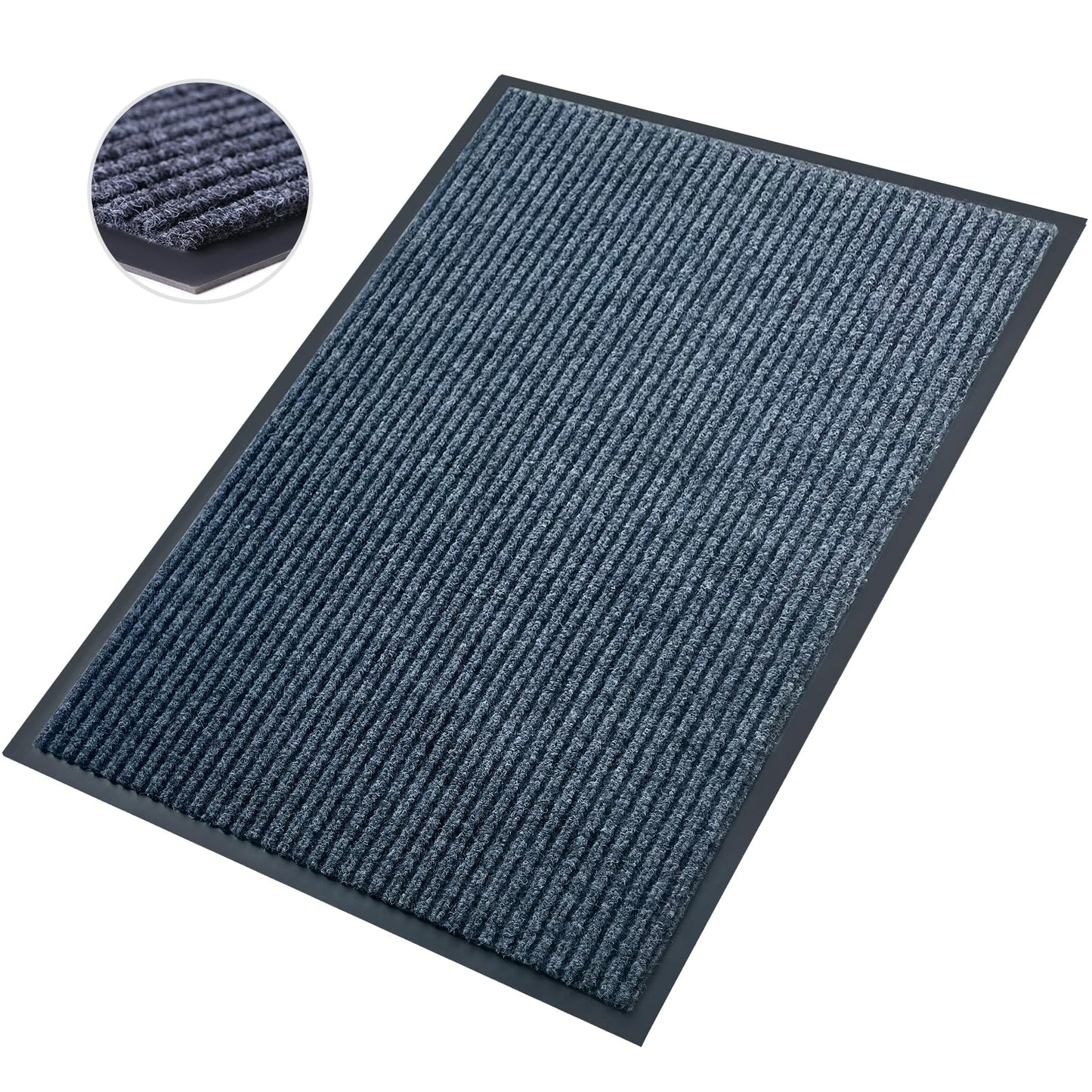 Front Door Mat,4'x8'Indoor Outdoor Door Mat,Heavy Duty Durable Welcome,Commercial Floor Mats Inside Outside Entrance, Waterproof All-Season, All-Weather Non Slip Backing Doormat for Entryway,Dark Gray