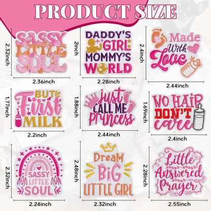 RF-Patch 30PCS Iron on Patches, Polyester Embroidered Appliques, Iron on or Sew on, Machine Washable, Great for Clothes, Dress, Hat, Socks, Jeans