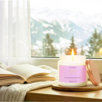 3 Pack Scented Candles for Home Aromatherapy Candle Gift Set Soy Wax Long Lasting Gift Birthday Mother's Thanksgiving Day Present (White Jar (Peach Oolong + Rose + Magnolia)