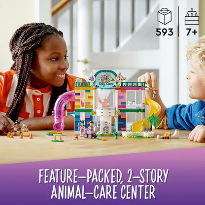 LEGO Friends Pet Day-Care Center 41718 Animal Set Heartlake City Toy Birthday Gifts for Kids Girls and Boys 7 Plus Years Old with Doggy Figure &amp 3 Mini Dolls