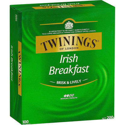 Twinings Irish Breakfast Teabags - Classic Flavor, 100 Count Pack for Energizing Mornings