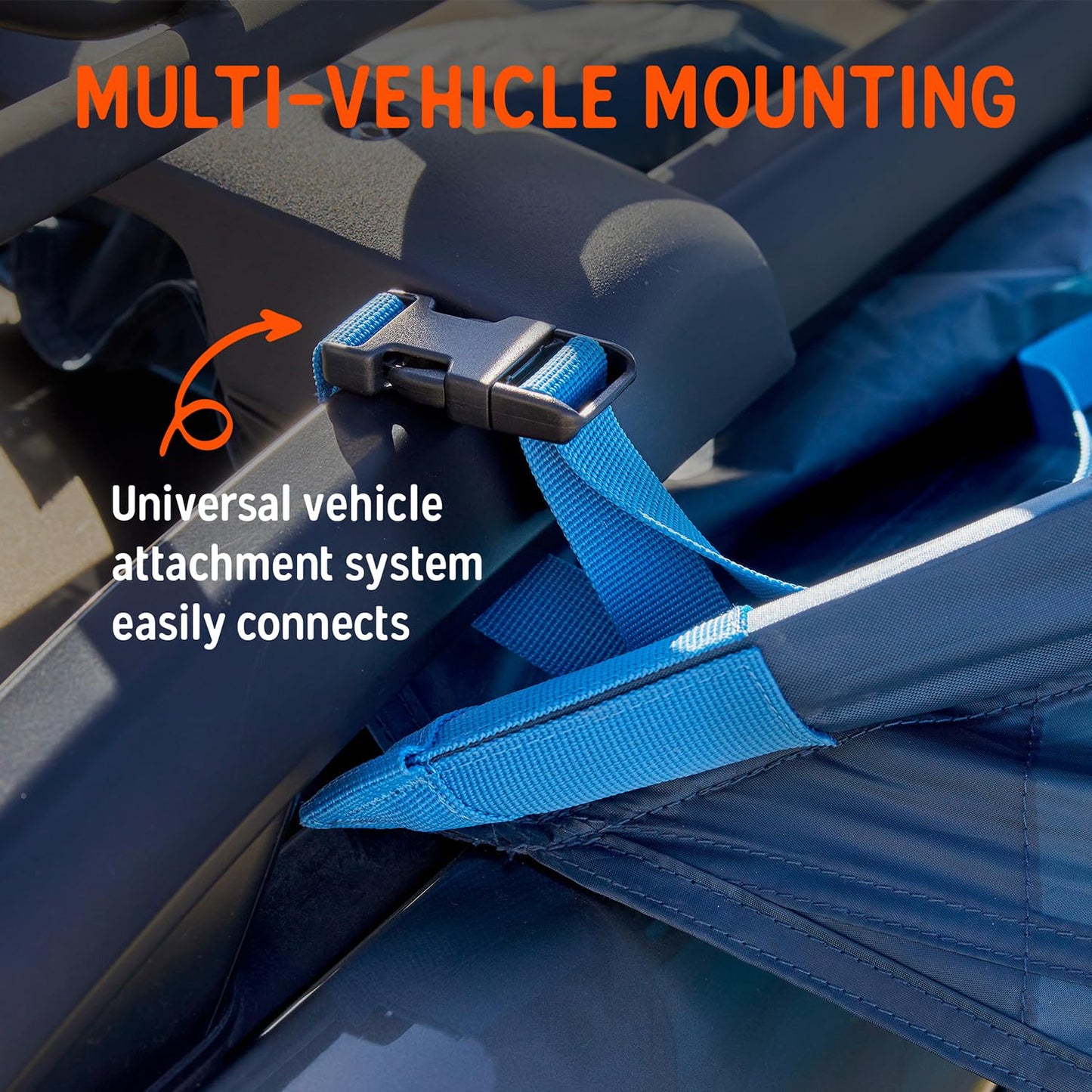 Kelty Sideroads Awning Shelter for Car Camping, Tailgating, and Summer Beach Trips, Protection from Elements and UV, Universal Mount, Sturdy Steel Frame, Easy Setup