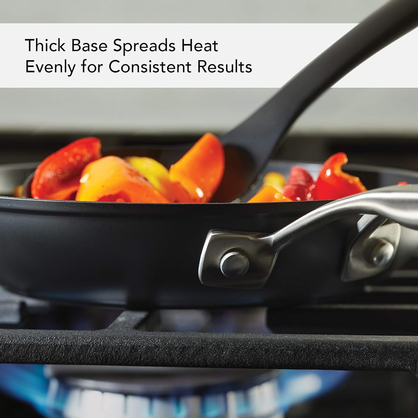 KitchenAid Hard Anodized Nonstick Fry Pan - 8.25 Inch Induction Skillet in Matte Black