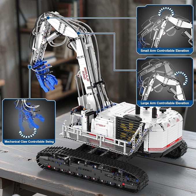 Mould King Engineering Excavator Building Sets 17062 Large RC Construction Building Kits with APP Remote Control STEM Construction Vehicles Model for Adults(4195PCS)