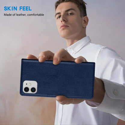 ZZXX for iPhone 11 Wallet Case with [RFID Blocking] Card Slot Stand Strong Magnetic Leather Flip Fold Protective Phone Case for iPhone 11 Case Wallet(Blue-6.1 inch)