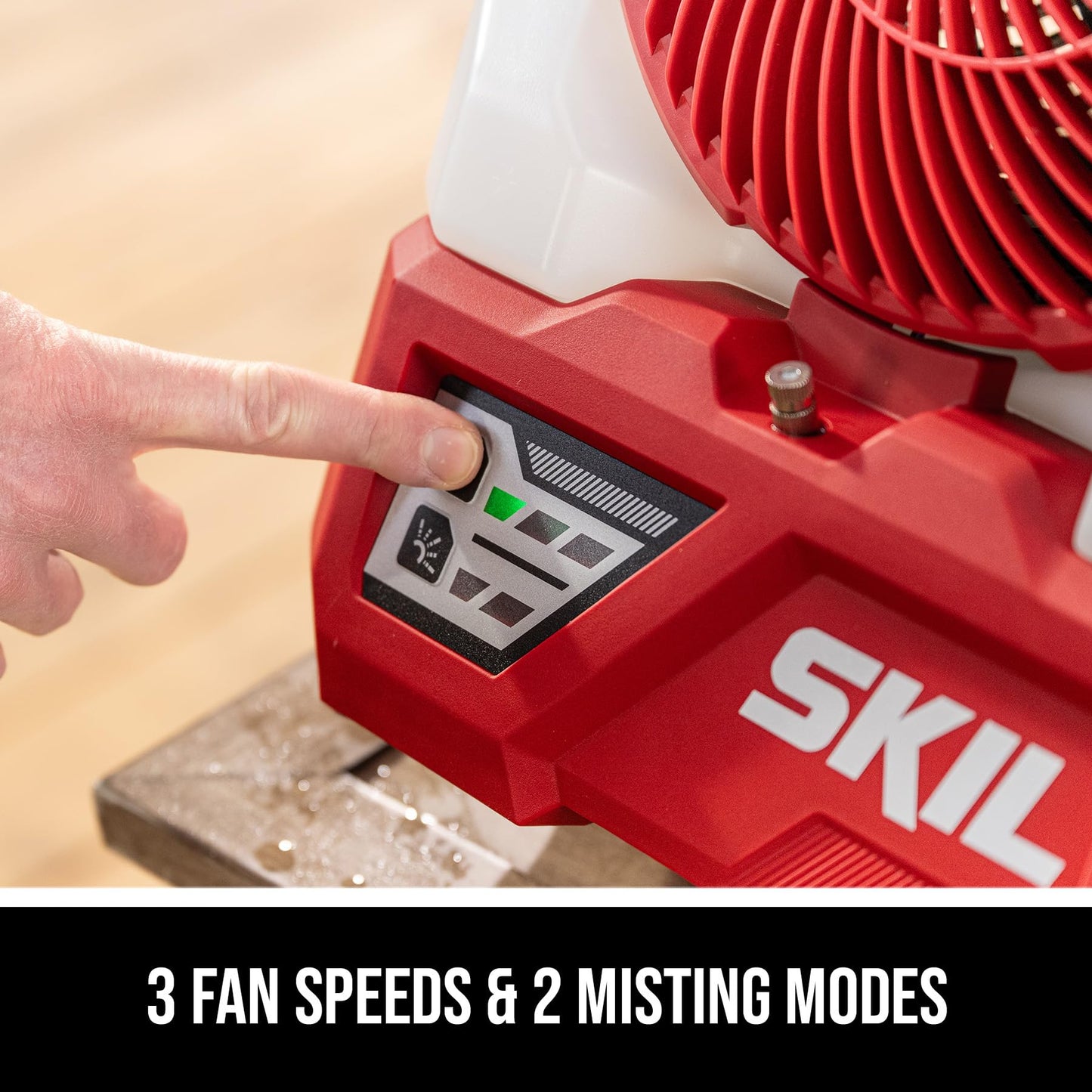 SKIL PWR CORE 20 20V 7-Inch Misting Fan Kit, Includes 2.0Ah USB-C Battery and 20W Charger- MF0700D-12