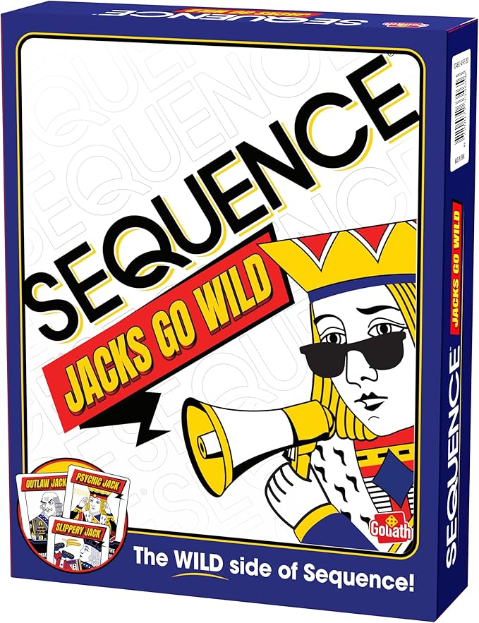Goliath Sequence Jacks Go Wild! | Strategy Board Game Includes Additional Wild Jacks Cards | 2-12 Players Ages 7+