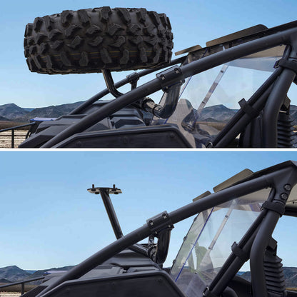 SAUTVS Spare Tire Carrier Holder for Teryx KRX 1000, Fits Up to 37" Tire Steel Powder Coated Heavy Duty Spare Tire Mount Holder for Kawasaki Teryx KRX 1000 2020-2026 Accessories