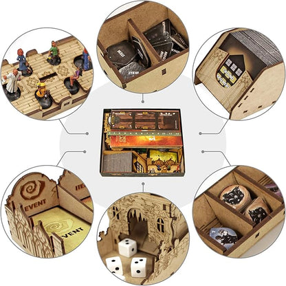 TowerRex Organizer for Betrayal at House on The Hill 2nd Ed Board Game Widow's Walk Expansion Storage Insert Accessories Upgrade