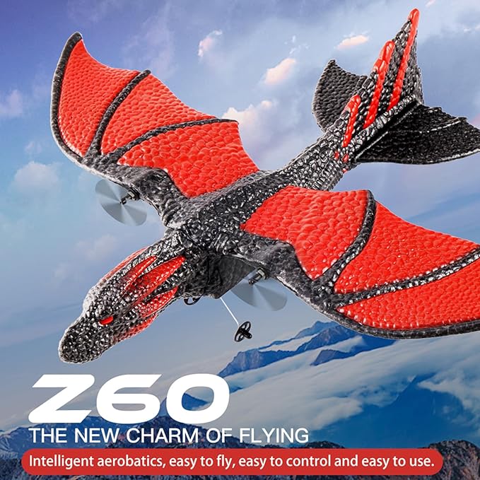 GoolRC Remote Control Plane RC Airplanes 2.4Ghz Remote Control Airplane with Gyro Stabilizer EPP Foam Glider Toy for Beginners Adults 2 Batteries