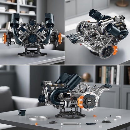 Mould King 10248 V8 Engine Model That Works Build Your Own Cars Combustion Battery/Motor Blocks Sets for Adults 14+ STEM Toy Gift for Display Collection(3192 Pcs)