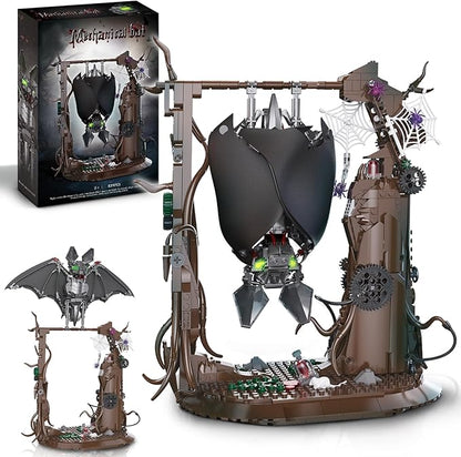 Halloween Bat Building Block Sets for Adults Compatible with Lego 839PCS Bat Model Toy Home and Office Decor Collextible for Teens Boys 8+