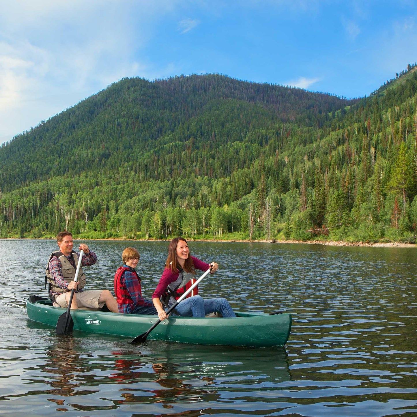 LIFETIME Wasatch Canoe, Green, 13'