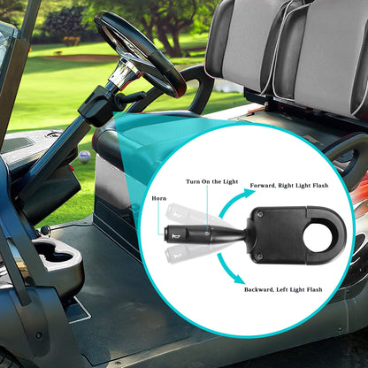 10L0L Deluxe Golf Cart Light Kit for Club Car Precedent 2004-2019, 12V Street Legal Light Kit with Headlight Taillight Turn Signals Switch Horn Brake Pad Hazard Lighting Function