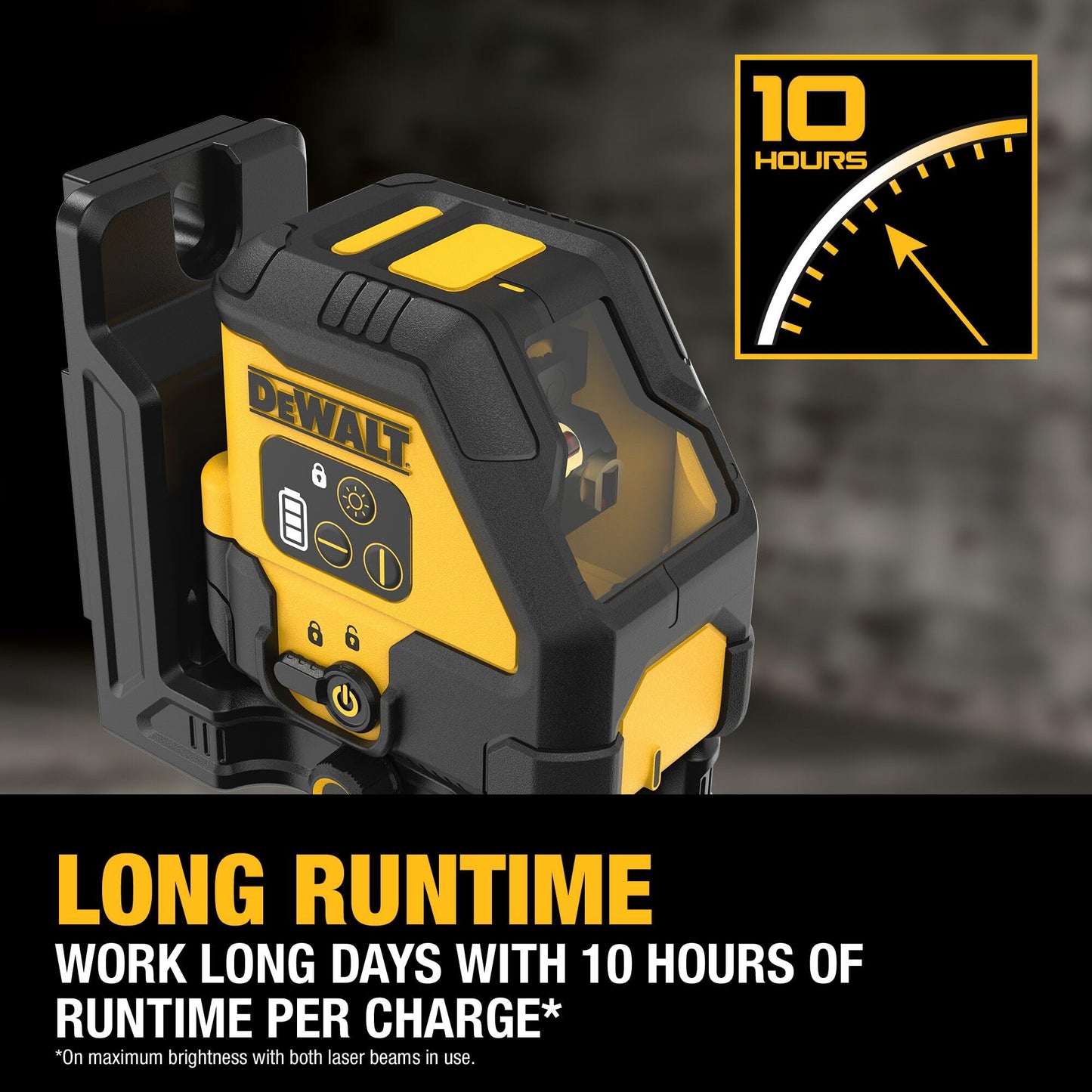 DEWALT USB Rechargeable Red Cross Line Laser Base Kit (DCLE14201RB)