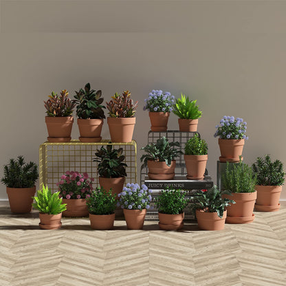 Fcacti 36 Pcs Small Mini Clay Pots 2.1'' Terracotta Pot Clay Ceramic Pottery Planter Cactus Flower Pots Succulent Nursery Pots- Great for Window Boxes, Cactus, Plants, Crafts, Wedding Favors